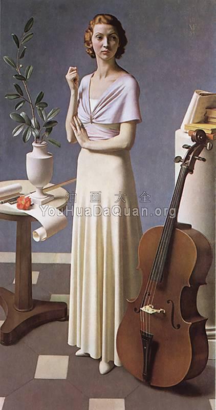 Portrait of a Young Woman - 弗雷德里克·高兰·霍普金斯